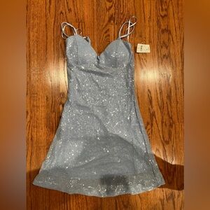 Windsor powder blue sequined dress, medium, new with tags